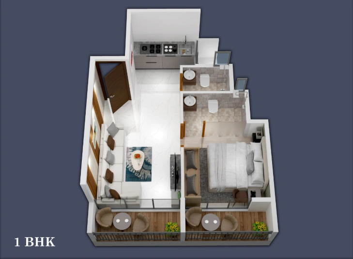 1 bhk floor plan anant vista