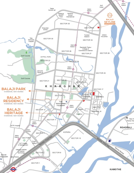 Balaji Skyline Kharghar Location