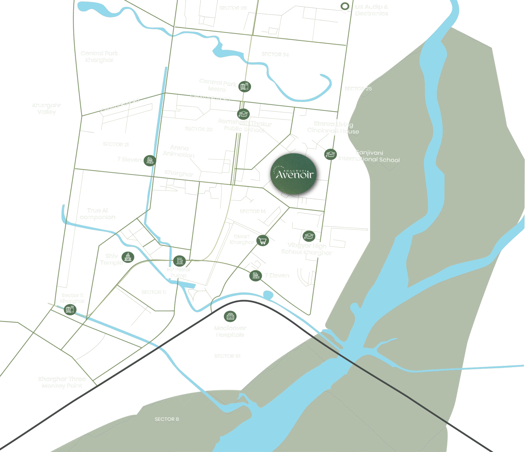 Bhagwati Avenoir Kharghar Location