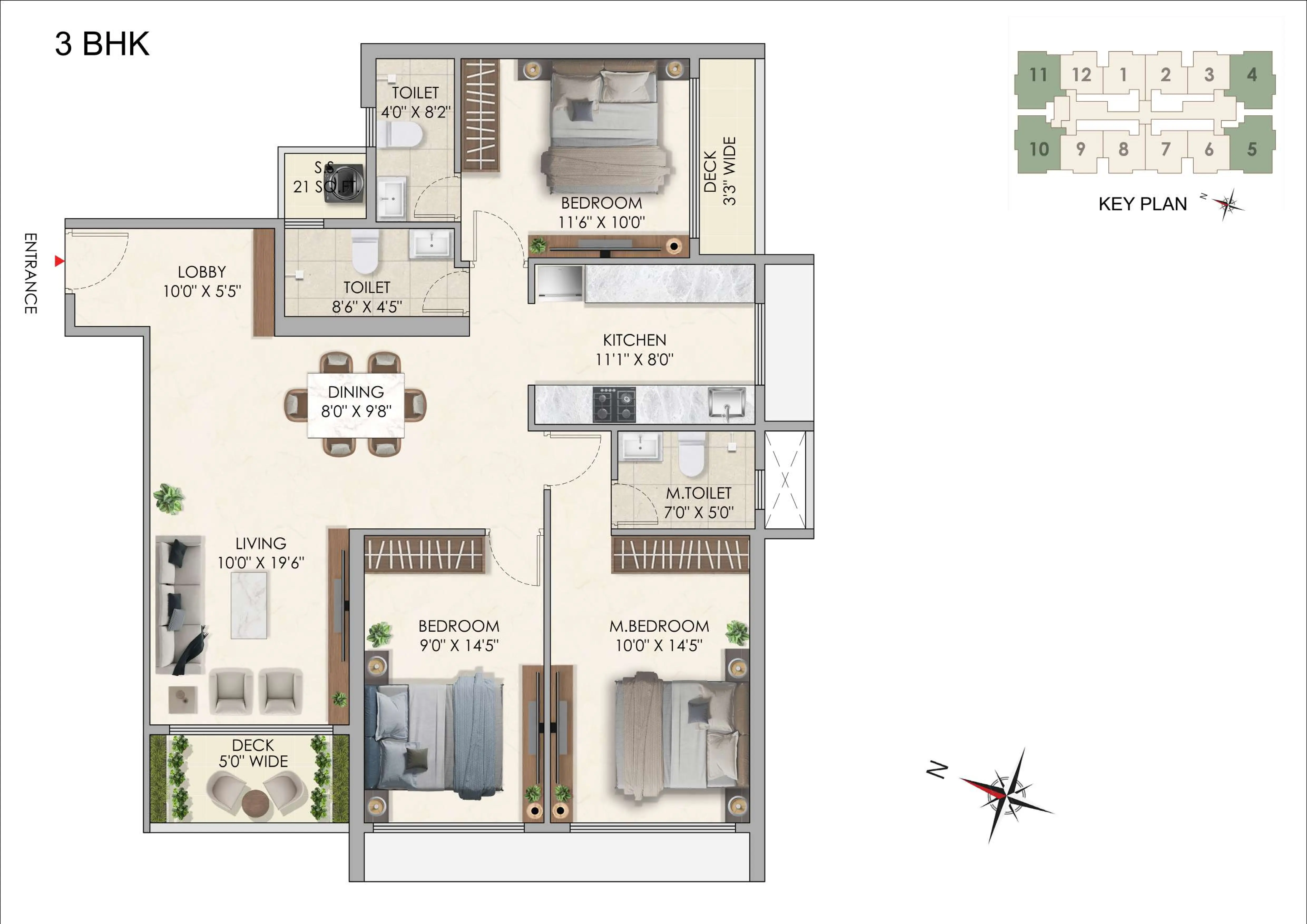 3 bhk floor plan codename hill estate