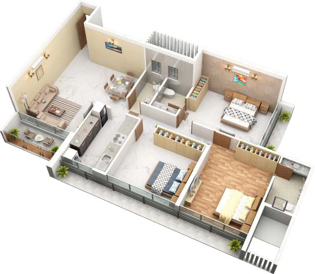 3 bhk floor plan crystal corner