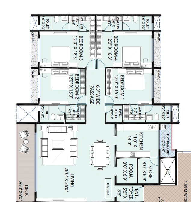 4 bhk floor plan downtown avenue