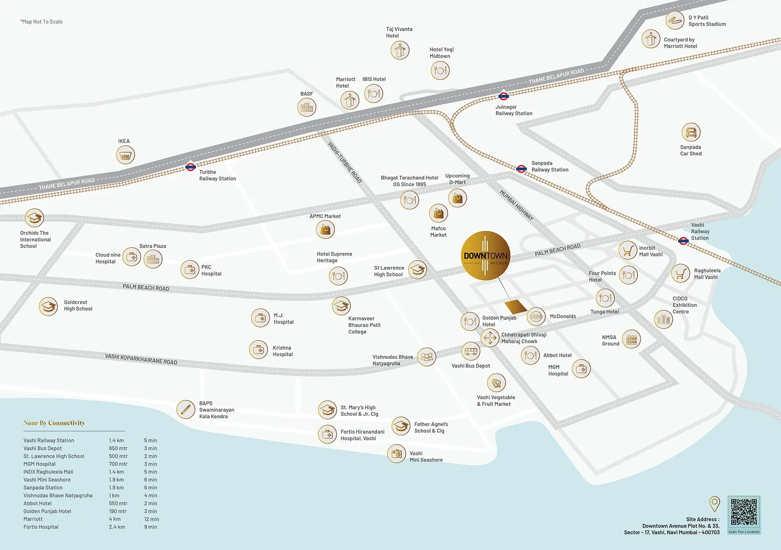 Downtown Avenue Vashi  Location