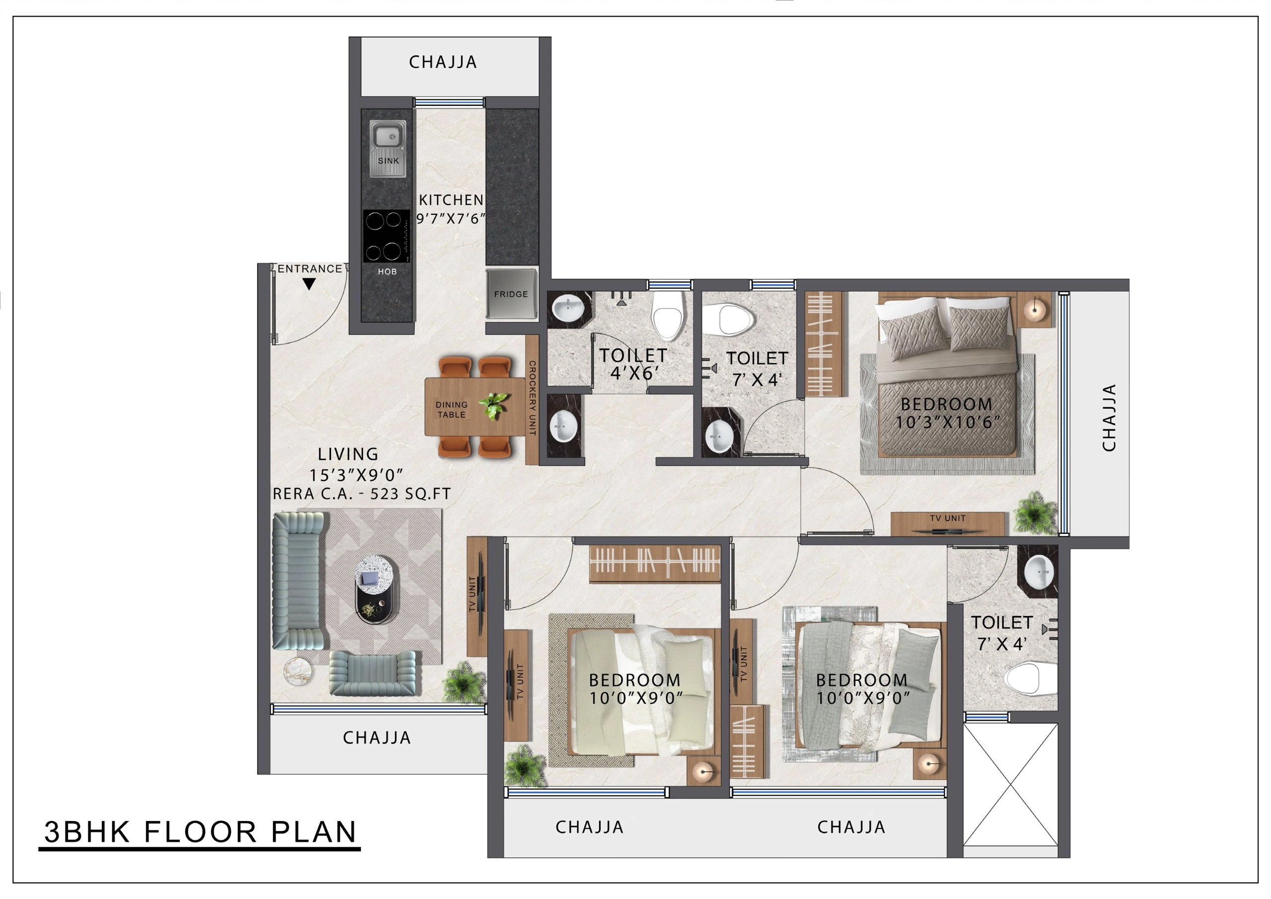 3 bhk floor plan gami nirvana