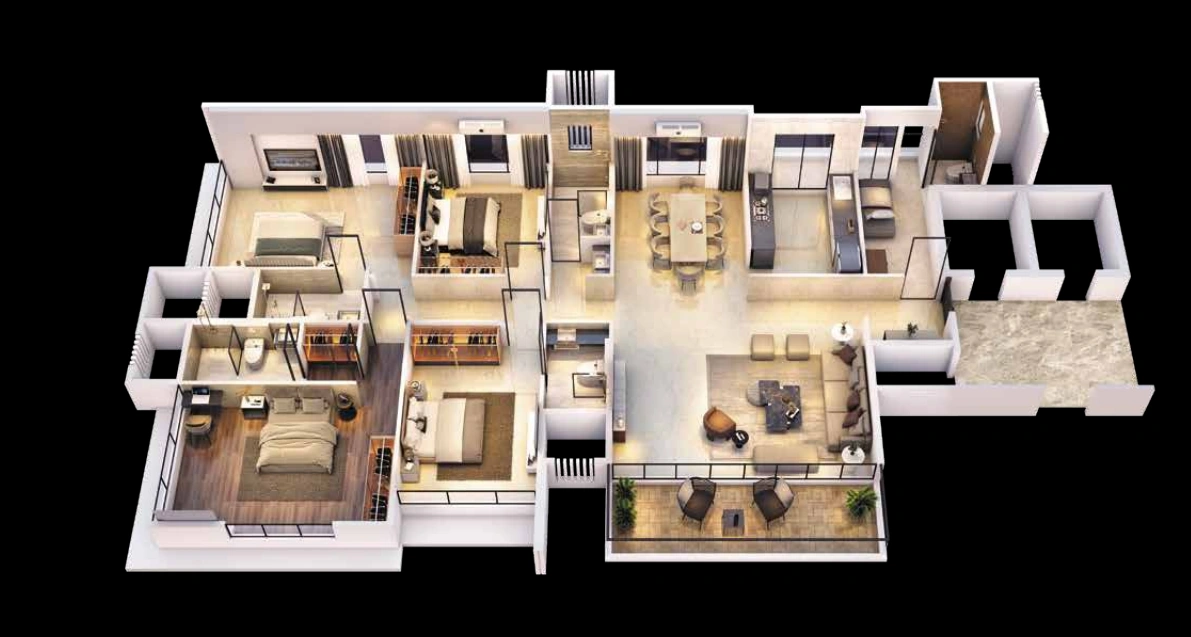 4 bhk floor plan goodwill wisteria