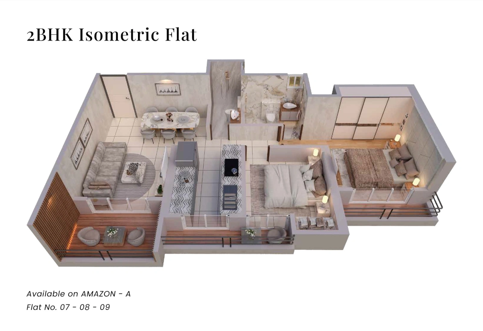 2 bhk floor plan grand kausa city