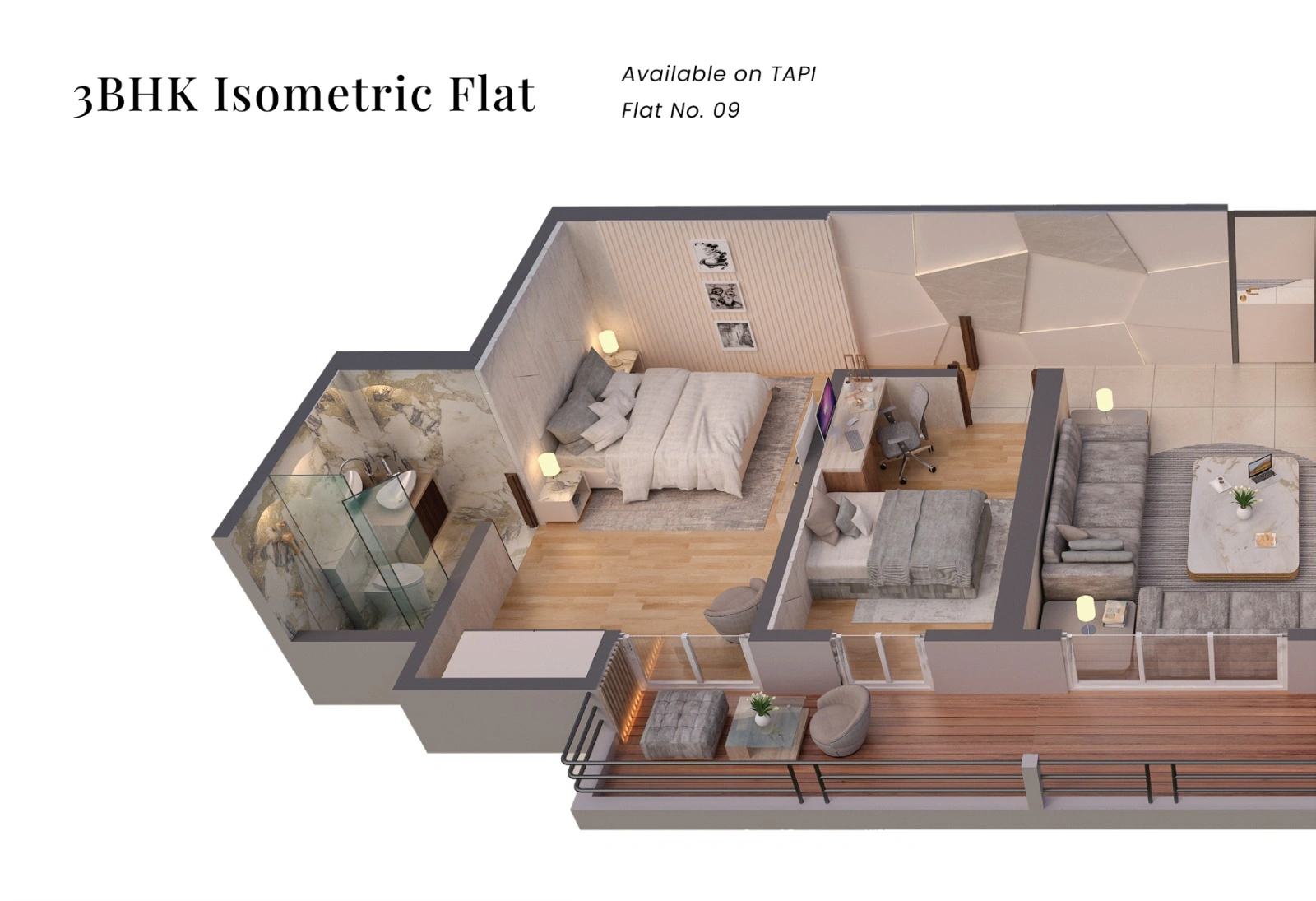3 bhk floor plan grand kausa city
