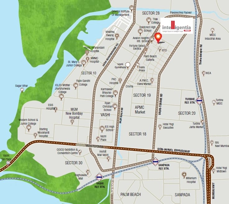 Haware Forever Kharghar  Location