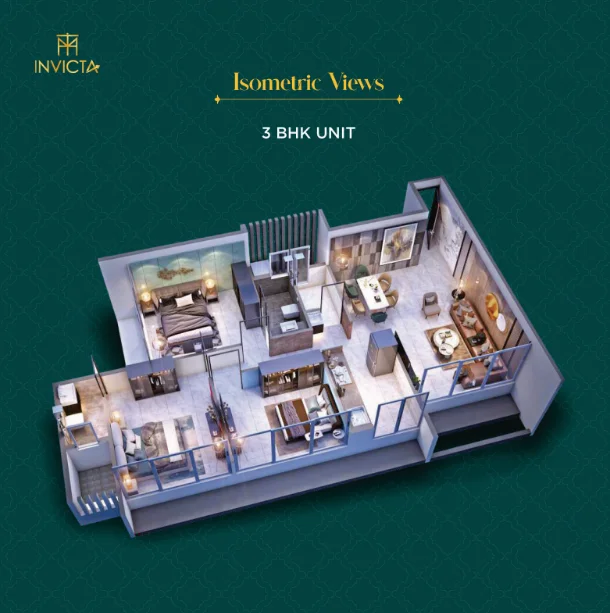 3 bhk floor plan Avianna Invicta Ulwe