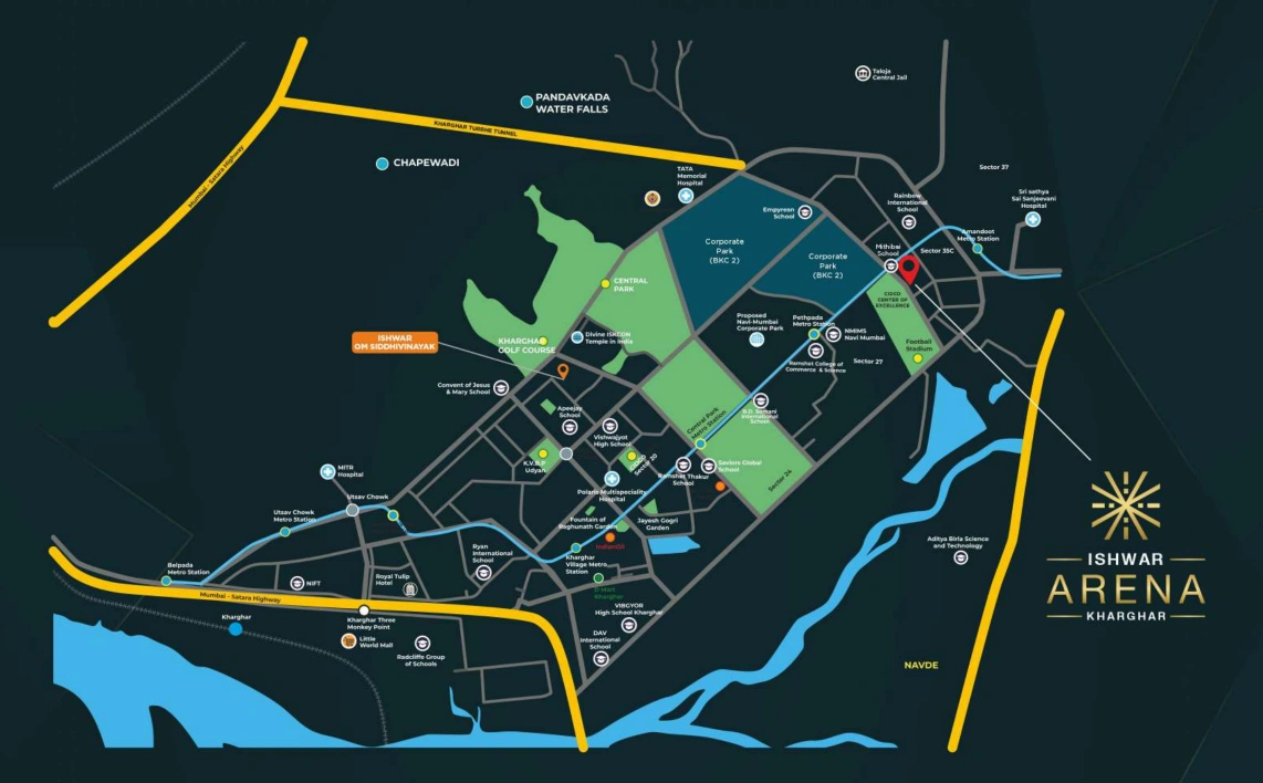 Ishwar Arena Kharghar Location