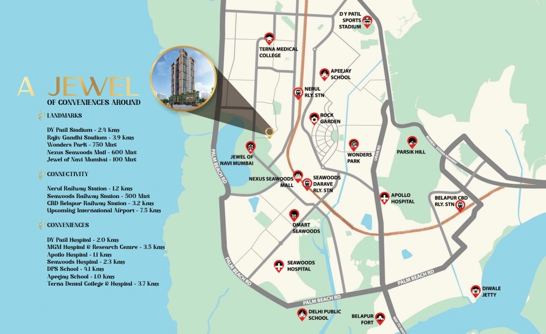 Jewel Crest Seawoods Location