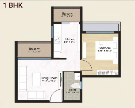 1 bhk floor plan konnark high castle