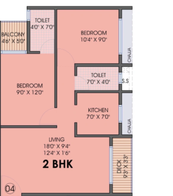2 bhk floor plan lakhani's bliss