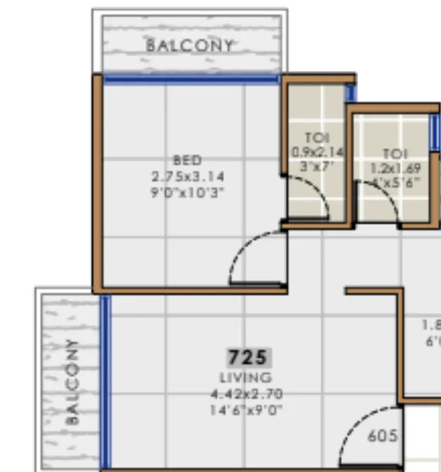 1 rk floor plan matrix emerald