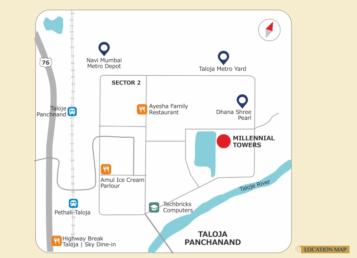Millennial Towers Taloja Location