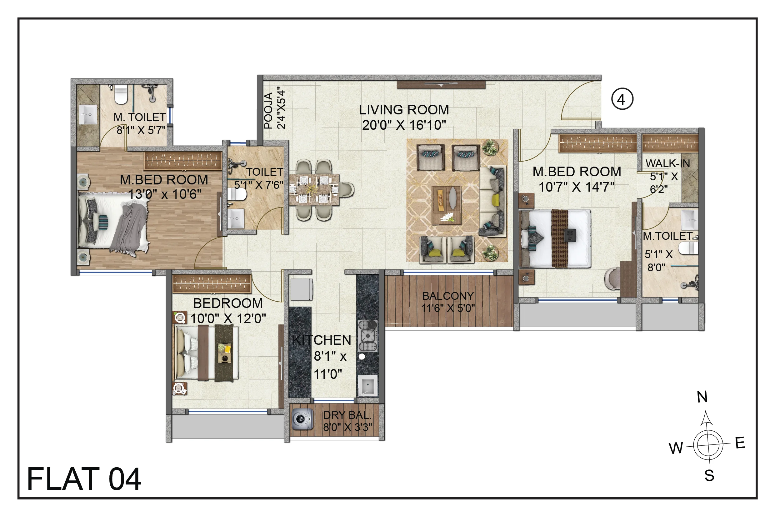 3 bhk floor plan nova 10 elegance 2