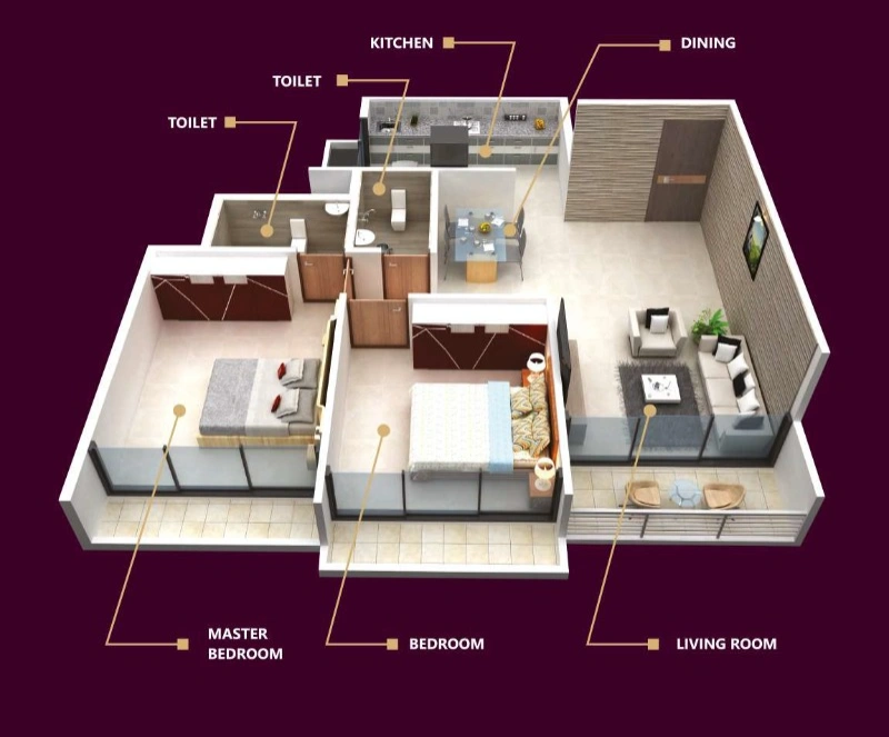 2 bhk floor plan pillars nirvana