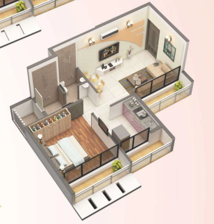 1 bhk floor plan planet riverfront