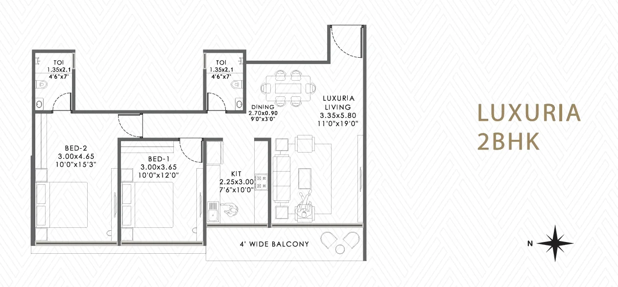 2 bhk floor plan platinum mansionz