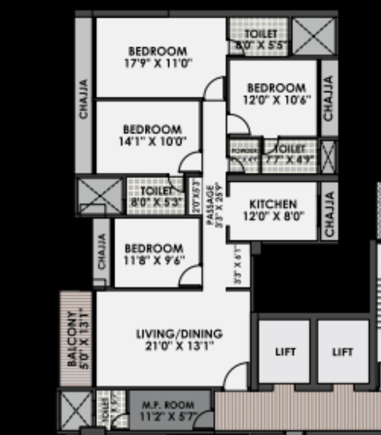 4.5 bhk floor plan progressive aum