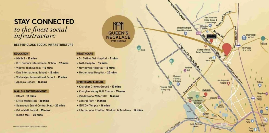 Queens Necklace Kharghar Location