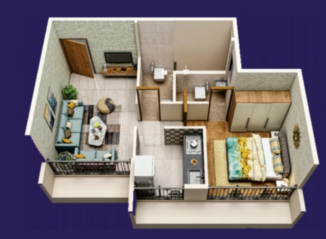 1 bhk floor plan rudra chapter 2