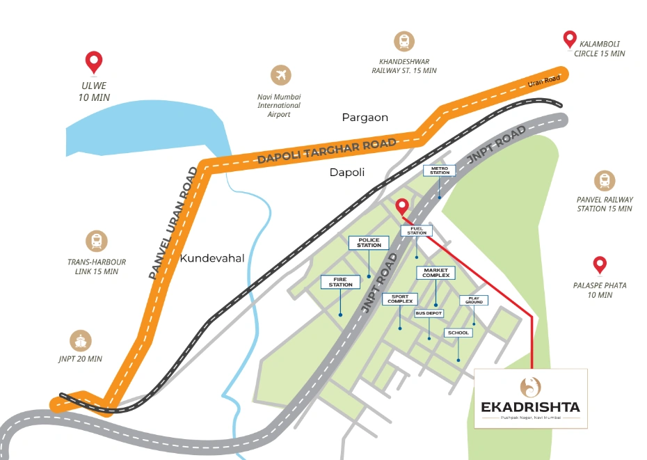 Sai Ekadrishta Pushpak Nagar Location