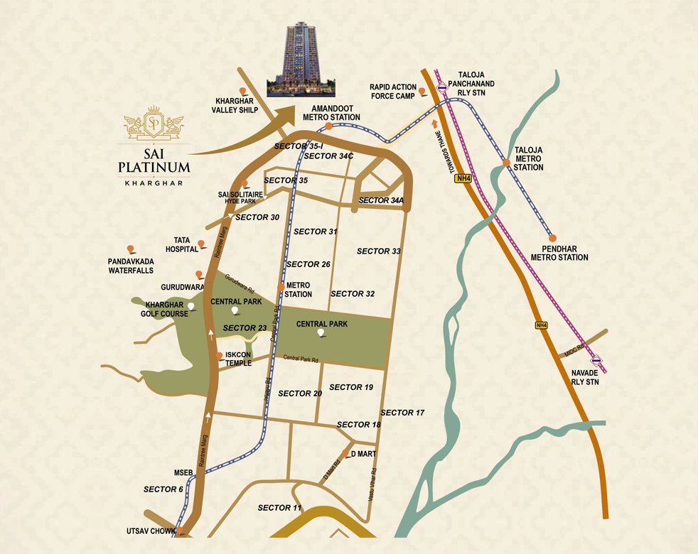Sai Platinum Kharghar  Location