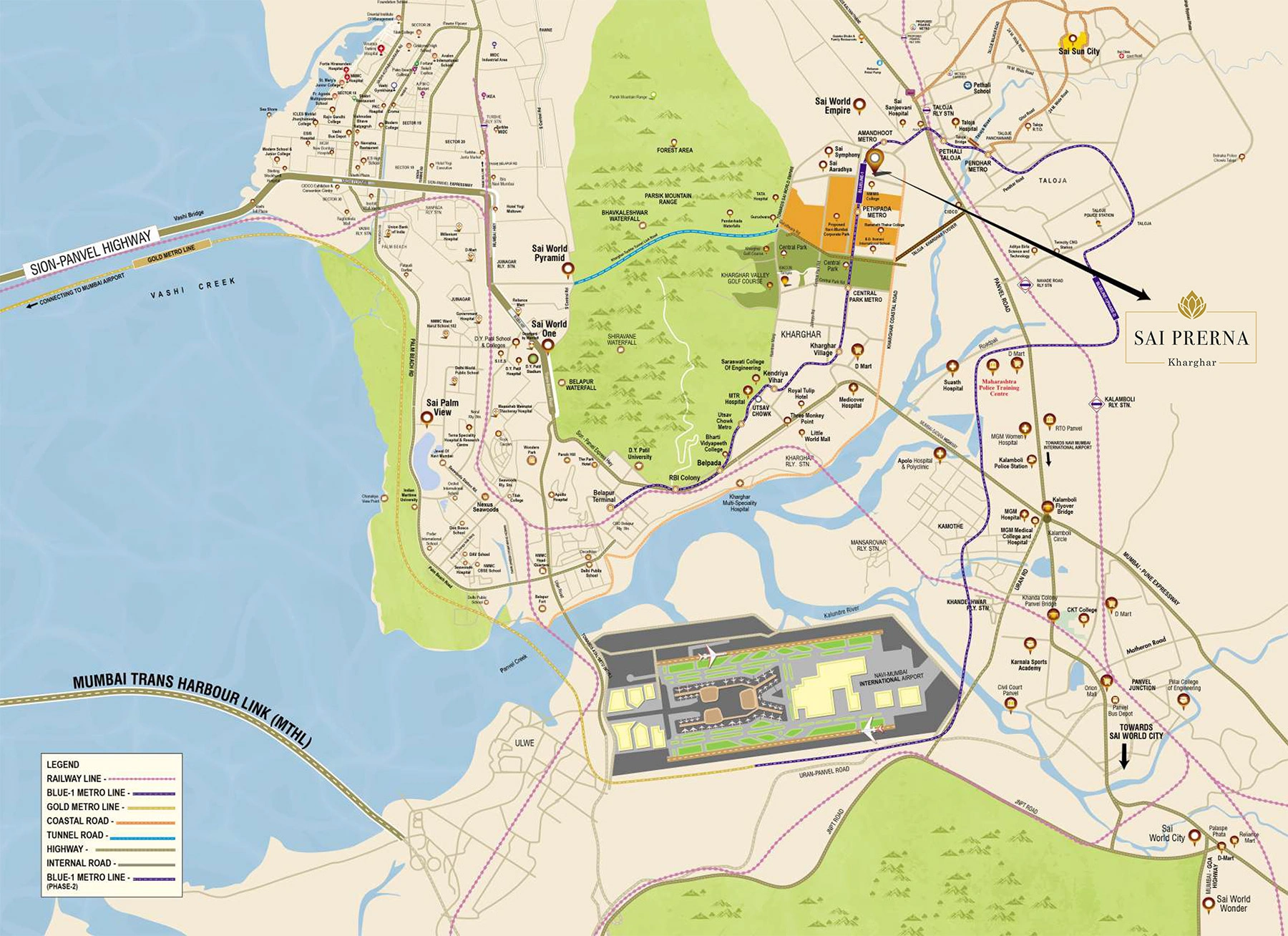 Sai Prerna Kharghar  Location
