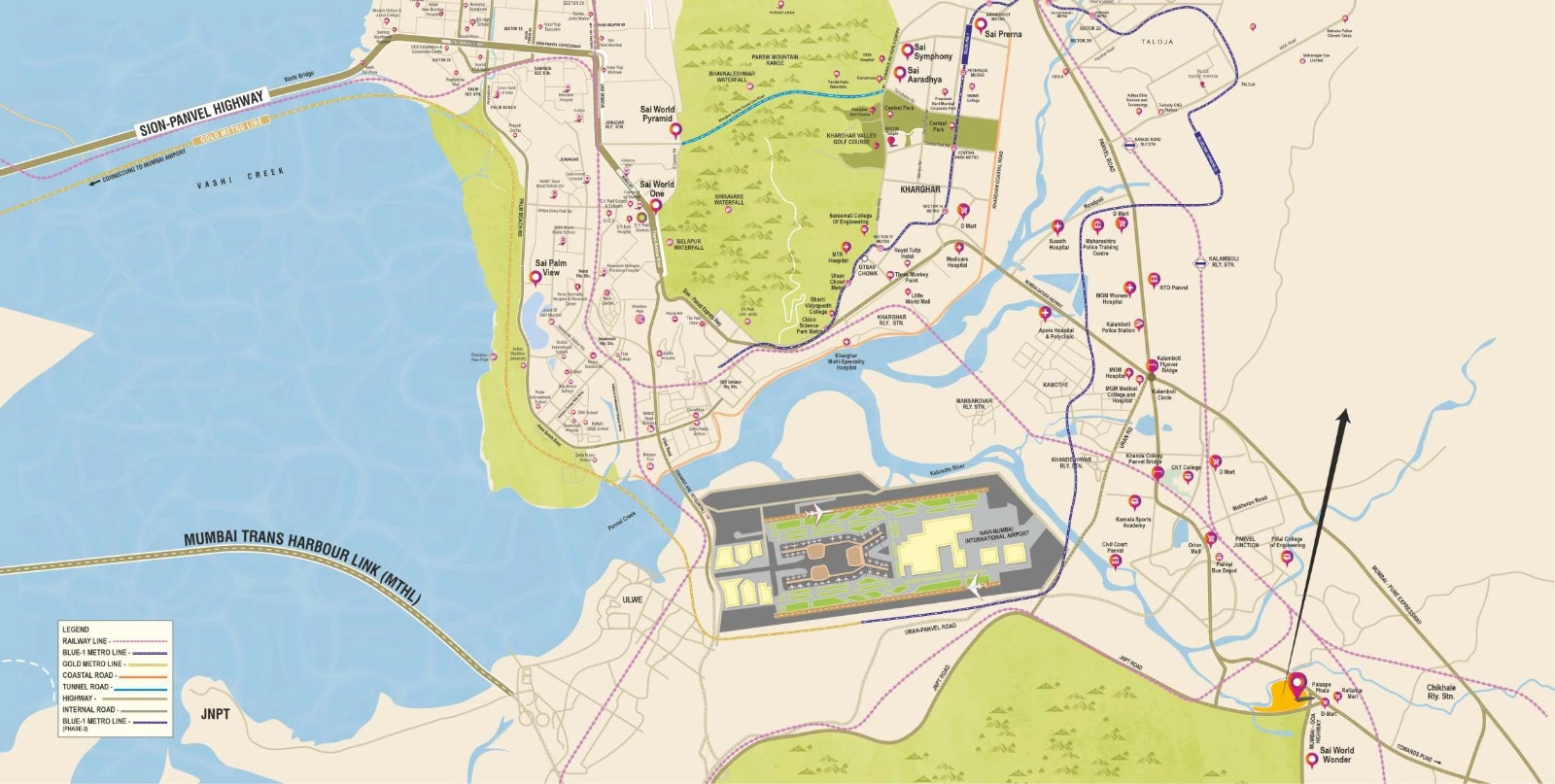Sai World City Panvel  Location