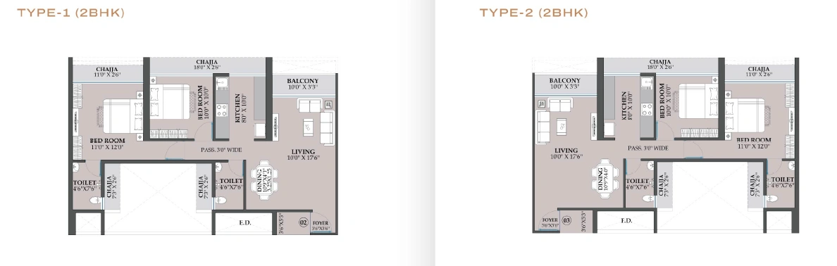 2 bhk floor plan satyam skydeck
