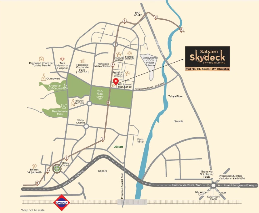 Satyam Skydeck Kharghar  Location