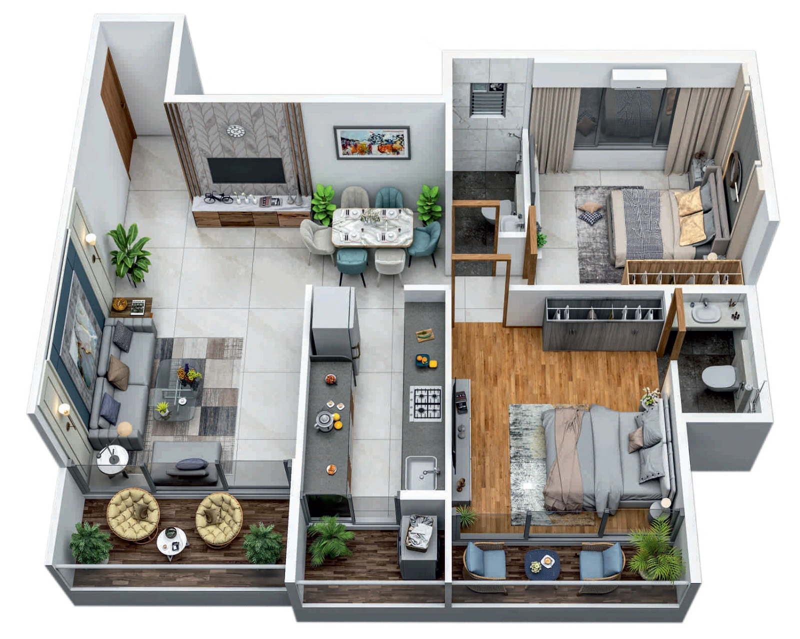 2 bhk floor plan Shreeji infinity