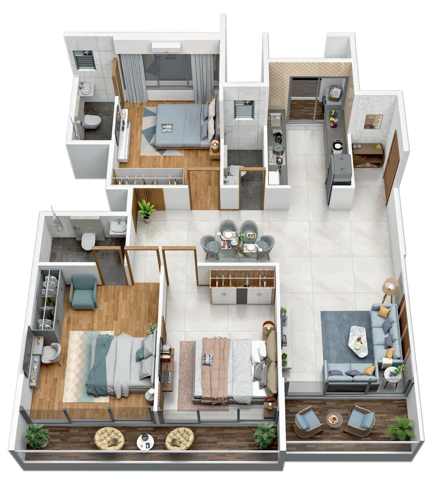 3 bhk floor plan Shreeji infinity