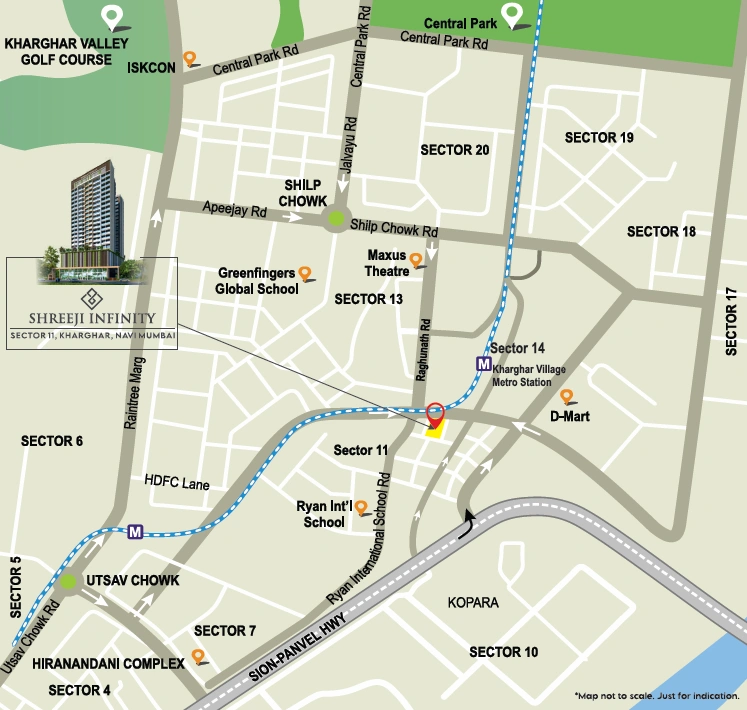 Shreeji infinity Kharghar  Location