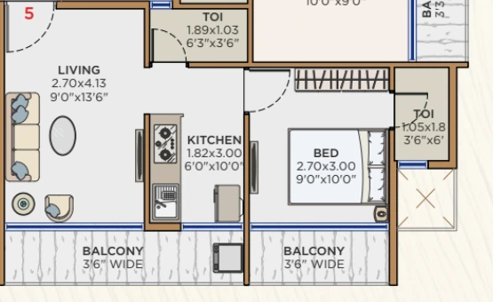 1 bhk floor plan shreepati kalash