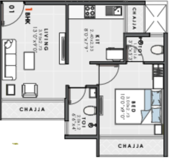 1 bhk floor plan siddhivinayak mangalam