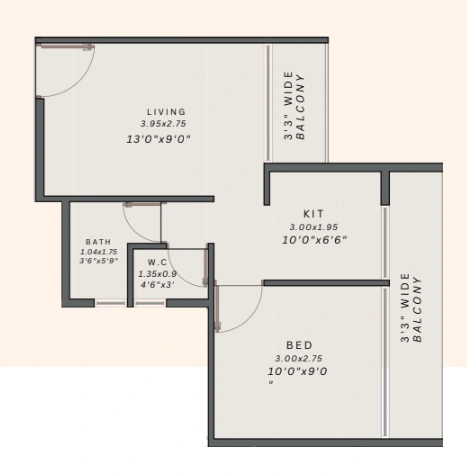 1 bhk floor plan siddhivinayak springs