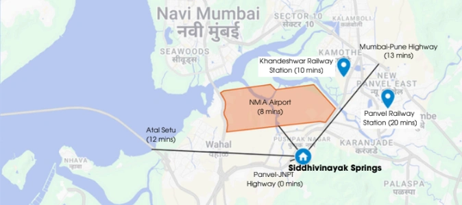 Siddhivinayak Springs Pushpak Nagar Location