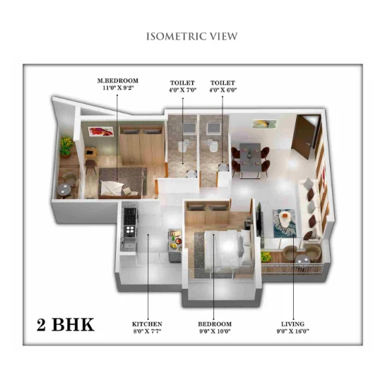 2 bhk floor plan sk residency