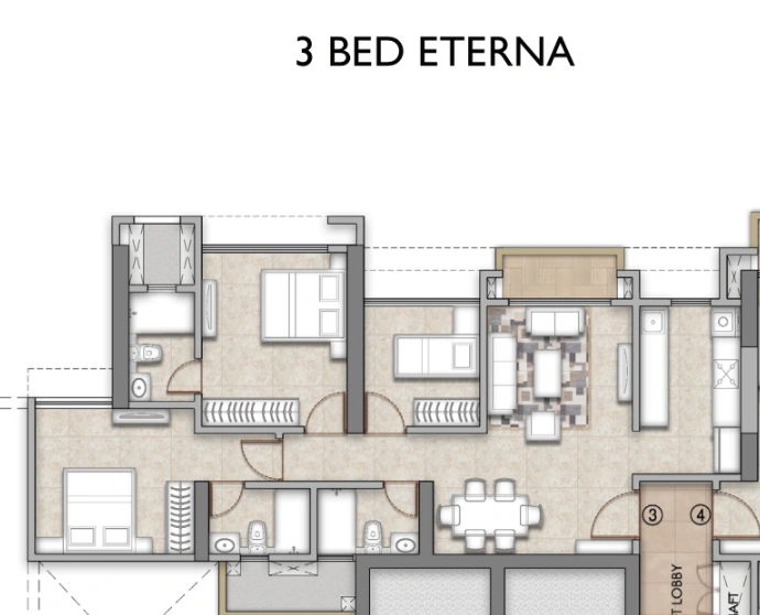 4 bhk floor plan ten x era eterna