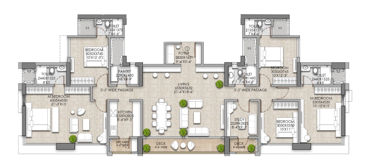 5 bhk floor plan the address by gs joy jodi
