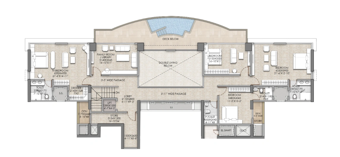 7 bhk floor plan the address by gs penthouse