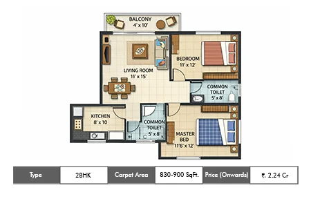 2 bhk floor plan today nova vista