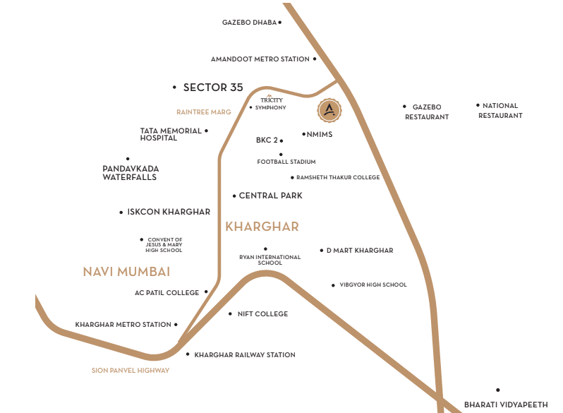 Tricity Aspire Kharghar Location
