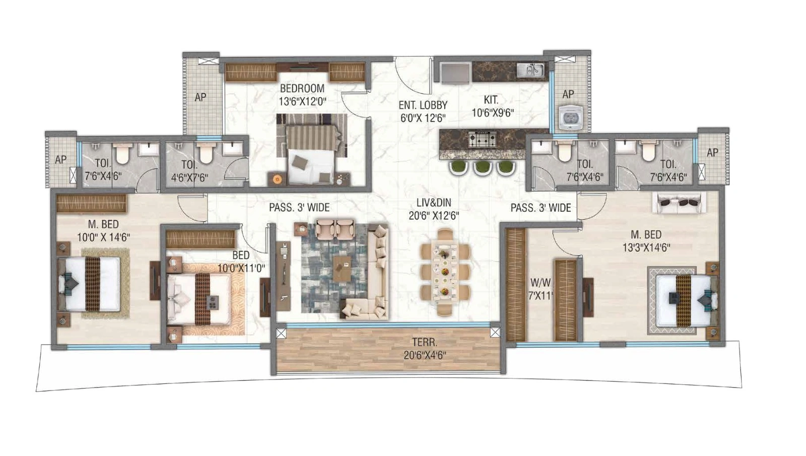 4 bhk floor plan urban palace