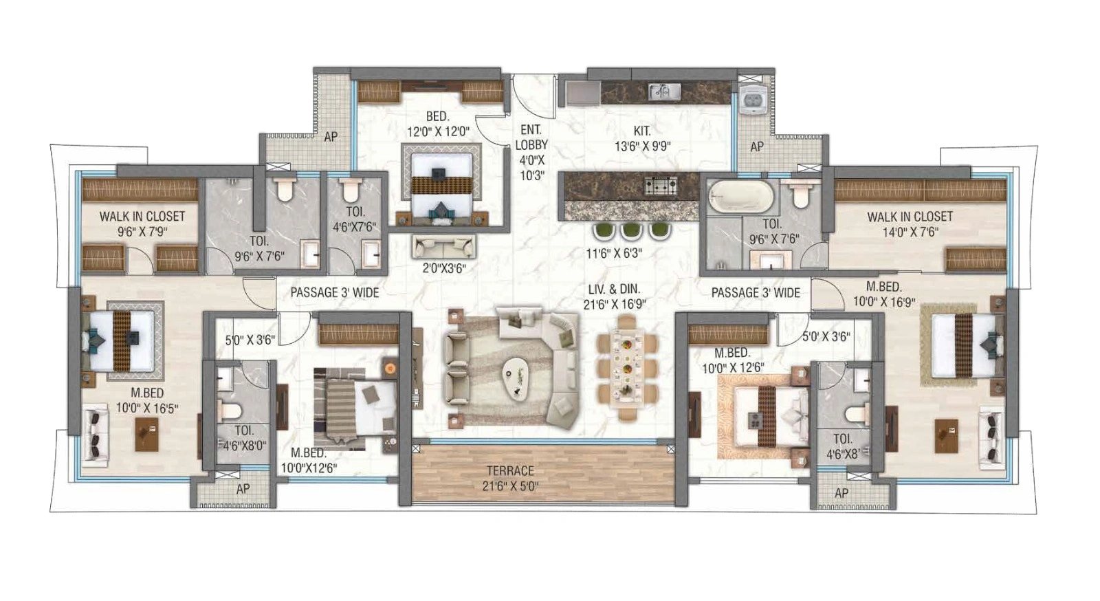 5 bhk floor plan urban palace