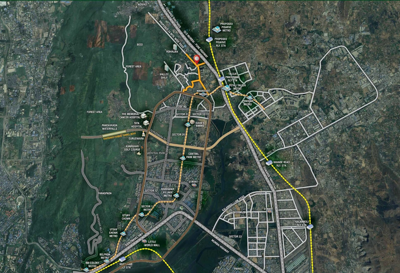Urban Palace Kharghar  Location