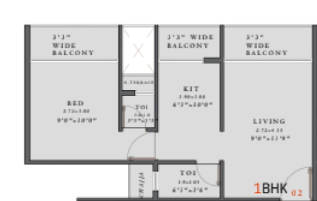1 bhk floor plan varniraj crest