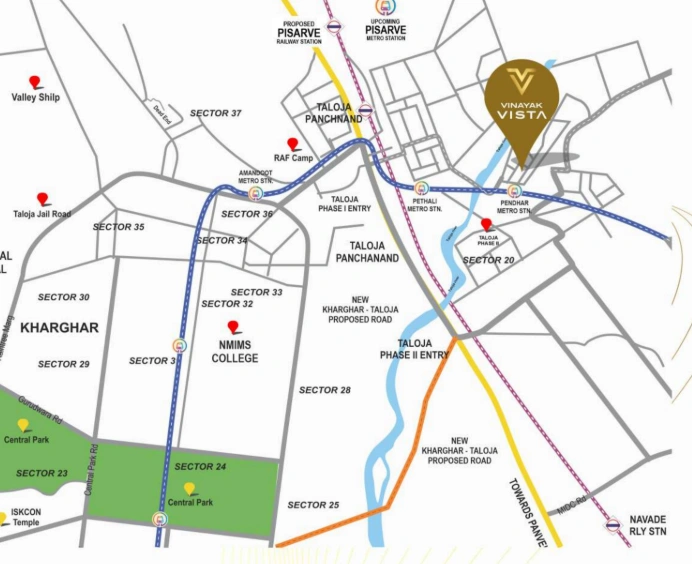 Vinayak Vista Taloja Location